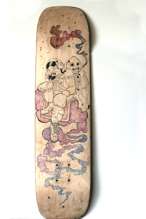 eatsleepdraw:  Skateboard I Drew and painted adult photos