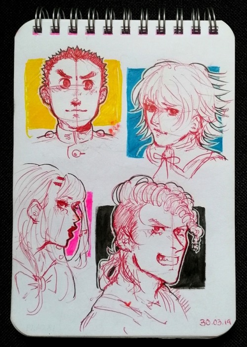 2019 “Dangan ronpa doodles (pt.4)”(it’s me basically filling almost every page of my sketchbook with