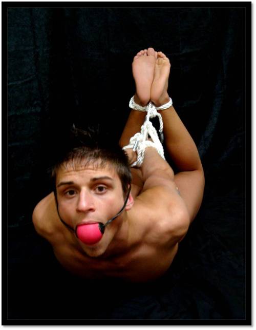 XXX My what a BIG ball gag you have!  macrobw: photo