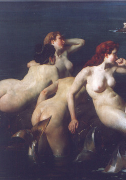 c0ssette:  Sirene, (detail).Cesare Viazzi (Italian,1857-1943) 
