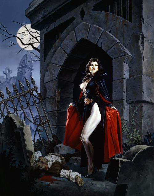 naughtyhalloweenart: Midnight Snack by Clyde Caldwell