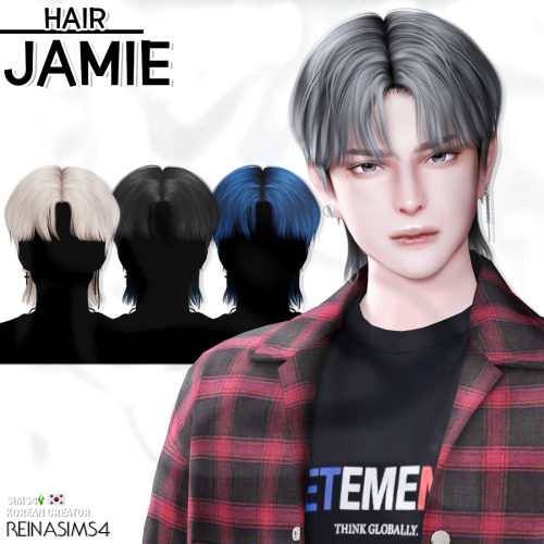 REINA_TS4_27_ JAMIE HAIR ✔ TERMS OF USE !* New mesh / All LOD* No Re-colors without permission* Do n