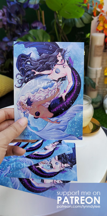 My lovely mermay prints for Patreon. Join my $10 tier to get this print by end of the month.patreon 