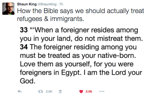 adeerall: torisoulphoenix: hutchj: blakebaggott: Shaun King on Twitter Behold, REAL CHRISTIANITY!!!!