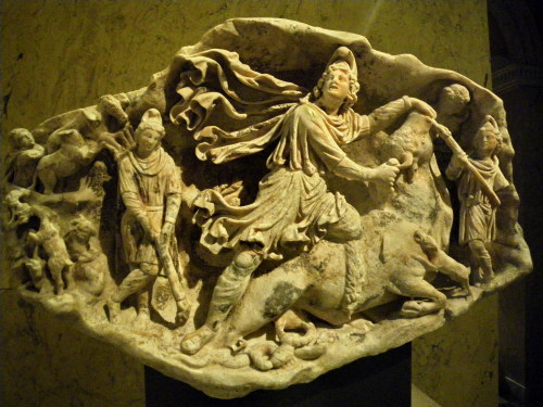 Mithras killing a bull, second century CE. The Roman cult of Mithras (the exact beliefs of the cult 