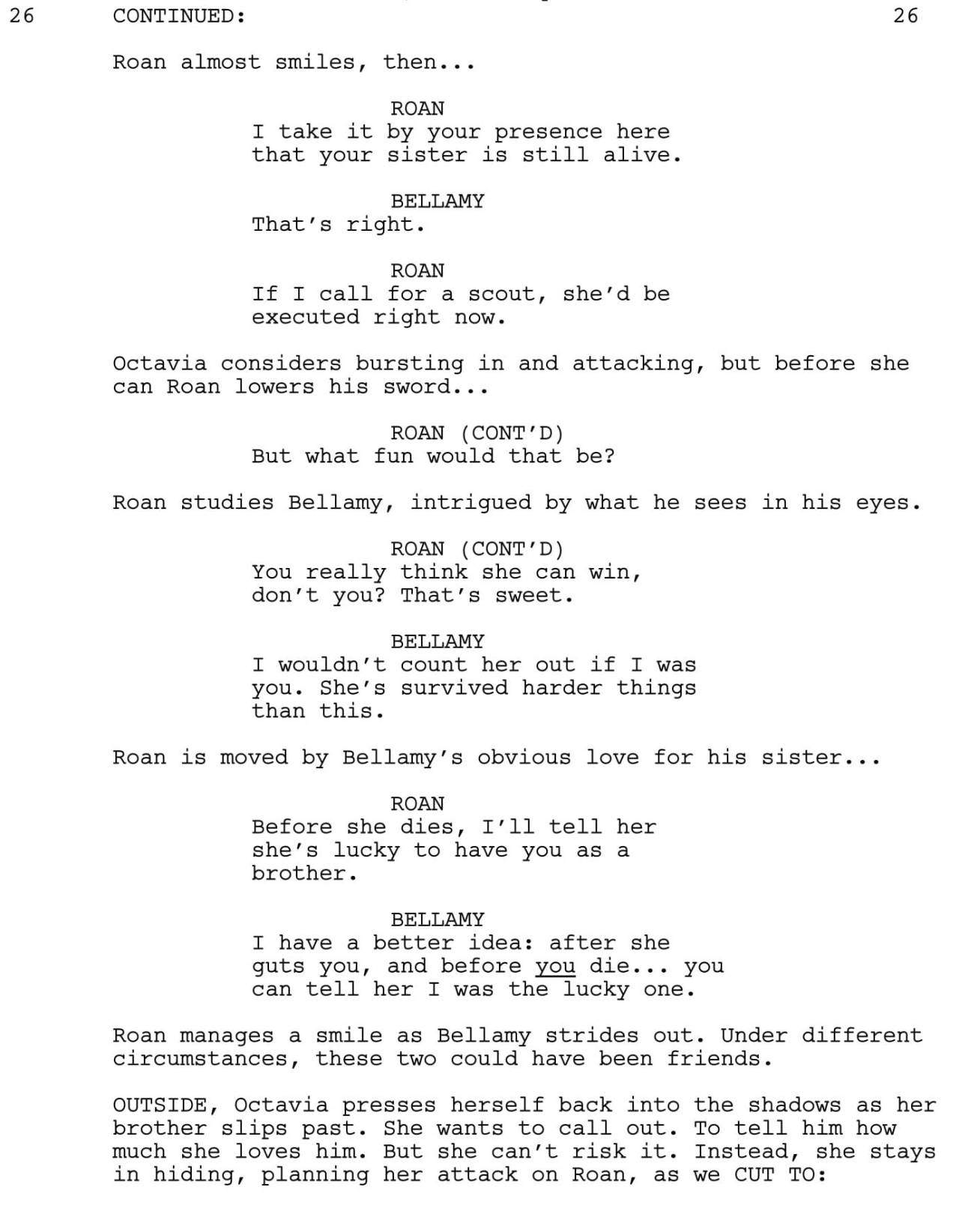 We’re back! To start off this Wednesday’s From Script to Screen, here’s a scene