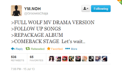 Replayreplayshop:  Imyoursupergirl1215:  [News] Exo’s Manager Tweets About Their
