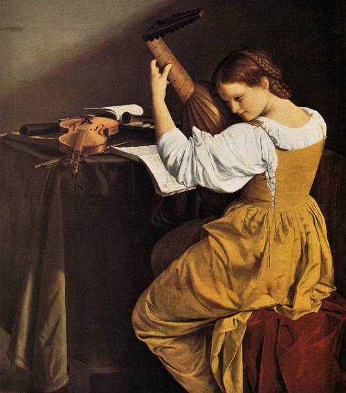 Lute Player (c.1626). Orazio Gentileschi (Italian, 1563-1639). Oil on canvas. National Gallery of Ar