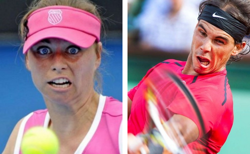 lulz-time:  tastefullyoffensive: Tennis Faces