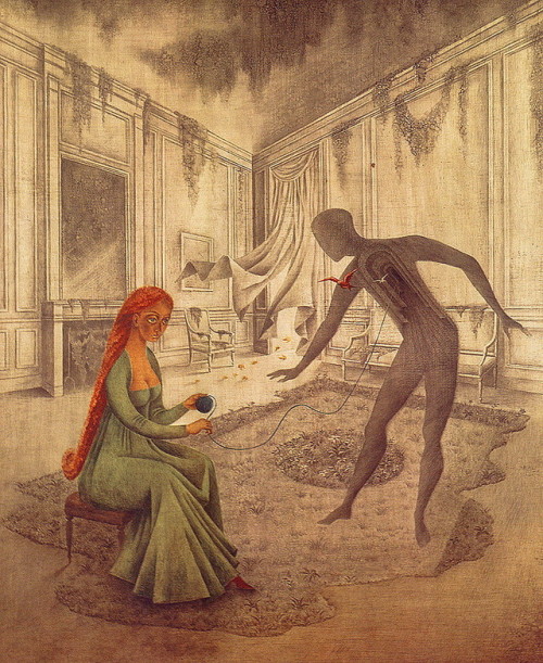 artist-varo: Dead Leaves, 1956, Remedios VaroMedium: oil,cardboard I like Varos work.Has meanings th