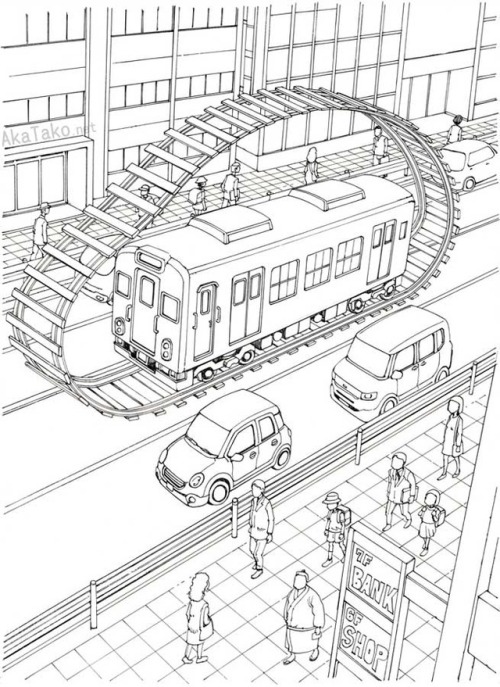 &ldquo;I seem to have lost my train of thought.&rdquo;Original drawing by Shintaro Kago is a