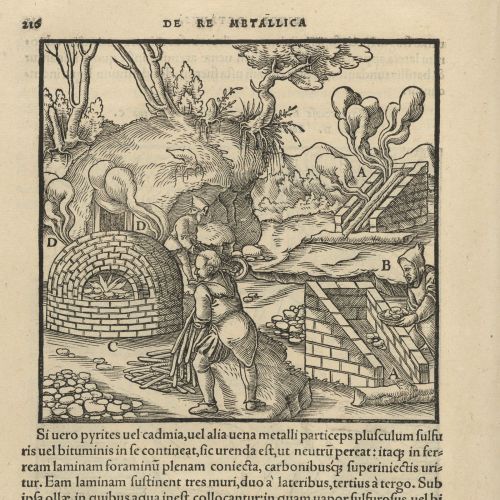 Agricola, Georg, 1494-1555. De re metallica, 1661.Typ 565.61.127 Houghton Library, Harvard Universit