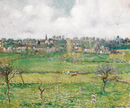 Vue de Bazincourt = View of BazincourtCamille Pissarro (French; 1830–1903)1884Oil on canvasCollectio