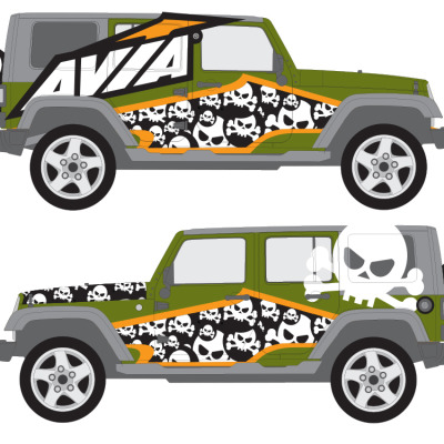 #tbt 2009 AVIA Racing Jeep graphics