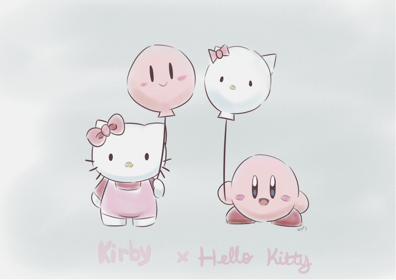 Kesia's Stupid Arts — I made some Kirby X Sanrio crossover