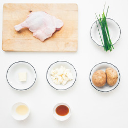 frenchcuisse:  INGREDIENTS Duck leg, chives,