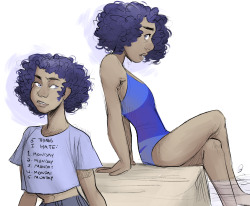 narootos:  i realized i haven’t drawn human au lapis yet so i doodled her !!! 