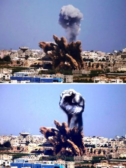 bobbycaputo:  Gaza Artist Turns Israeli Air