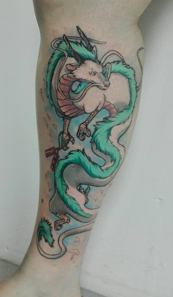 Ramón on Twitter Kat Yant gt Haku Spirited AwaySen to Chihiro no  Kamikakushi tattoo ink art httpstcorwau34EHVd  Twitter