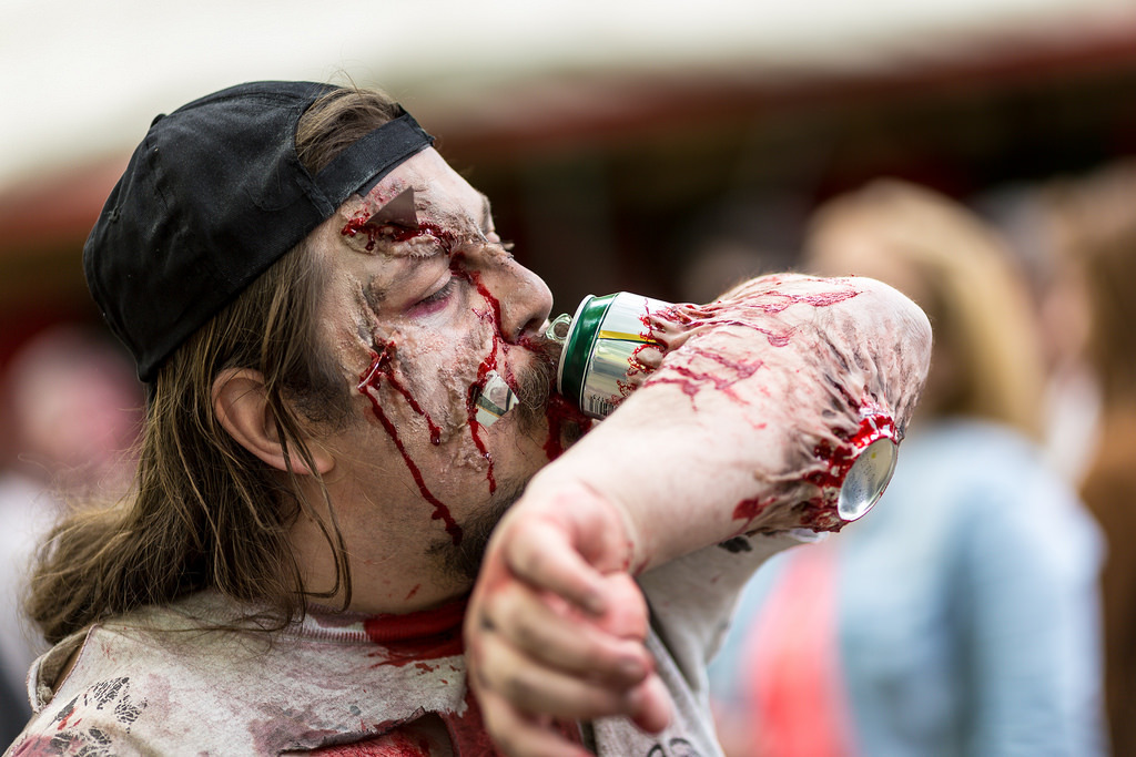 horrorpunk:  “You’ve got red on you.” Zombies Invade Brussels!