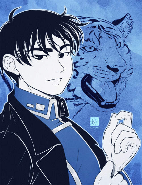 yanumii: Late RizaDay tribute that just turned into a RoyAi artwork  Was deciding between tiger or l