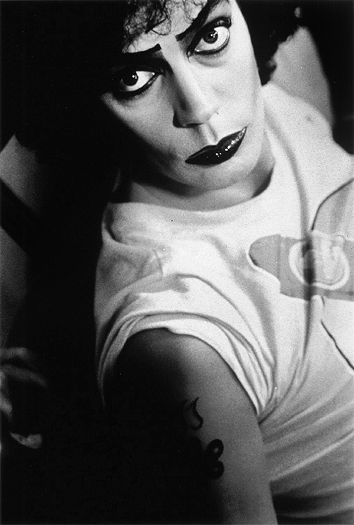 vintagegal:  Tim Curry photographed by Mick Rock on the set of The Rocky Horror Picture Show (1975) 