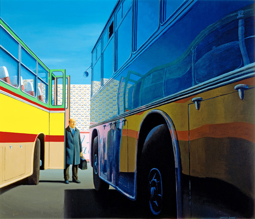 Jeffrey Smart (1921, Adelaide - 2013, Montevarchi, Italy), The traveller (1973)