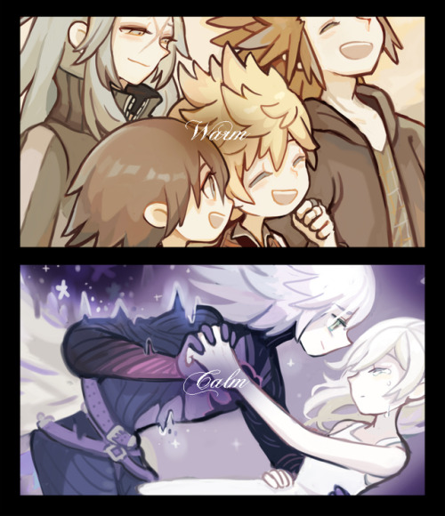 Preview of my guest pages for @hachuu’s new KH compilation books!