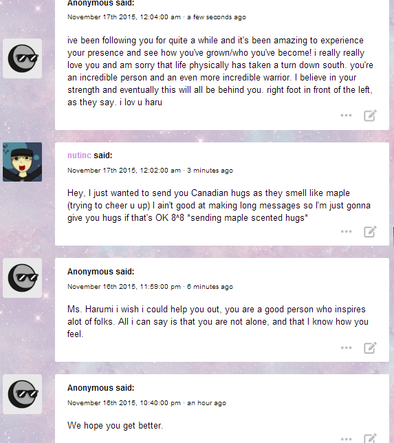 i wish i could say more than thank you but really, thanks everyone for caring