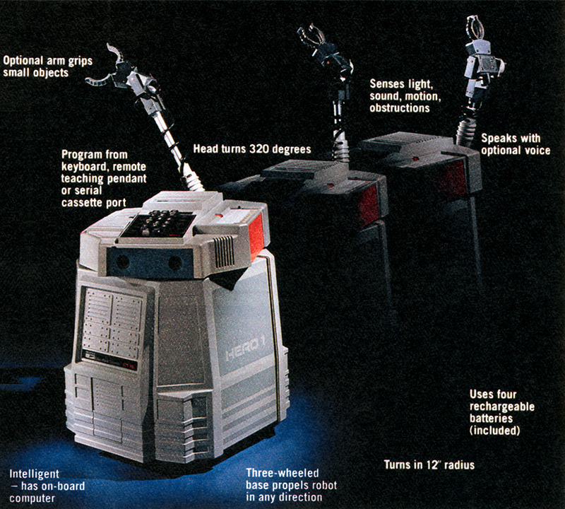 vintage-robots:  Some of the various features of the Heathkit HERO-1 plus well placed