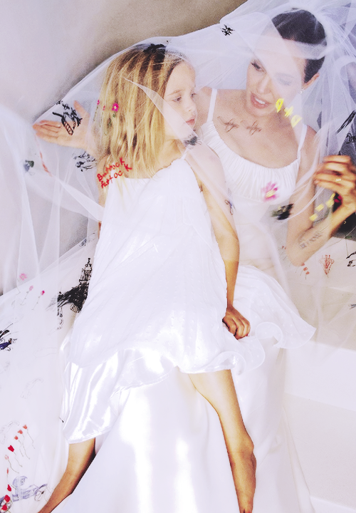 365daysofjolie:  With its fitted bodice and full skirt, Jolie’s dress, designed by Atelier Ver