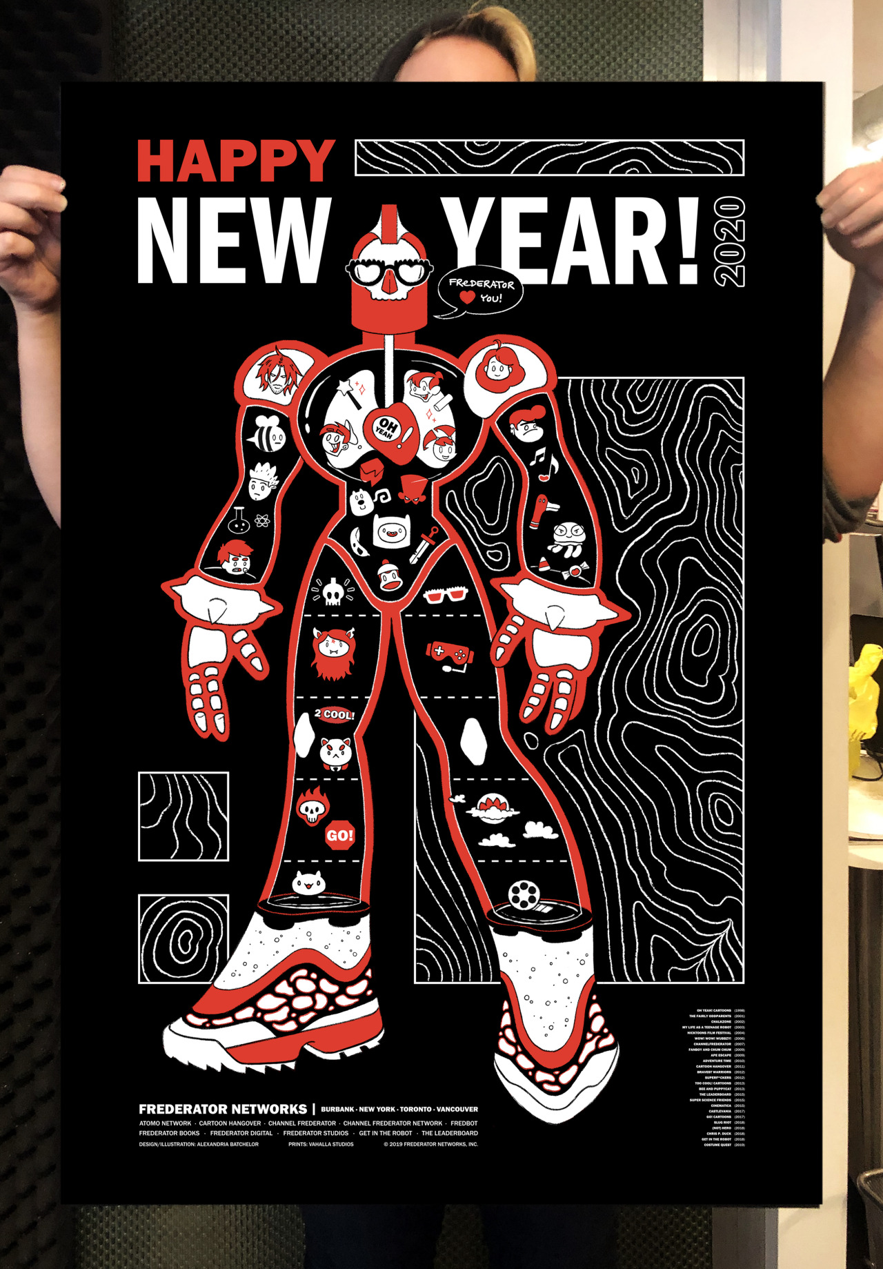 fred-frederator-studios:
“ Happy New Year 2020 from Frederator!
“ Illustration & Design by Alexandria Batchelor
Prints by Valhalla Studios
A limited edition New Year poster from Frederator
…..
Frederator Loves You!
Happy New Year! 2020
FREDERATOR...