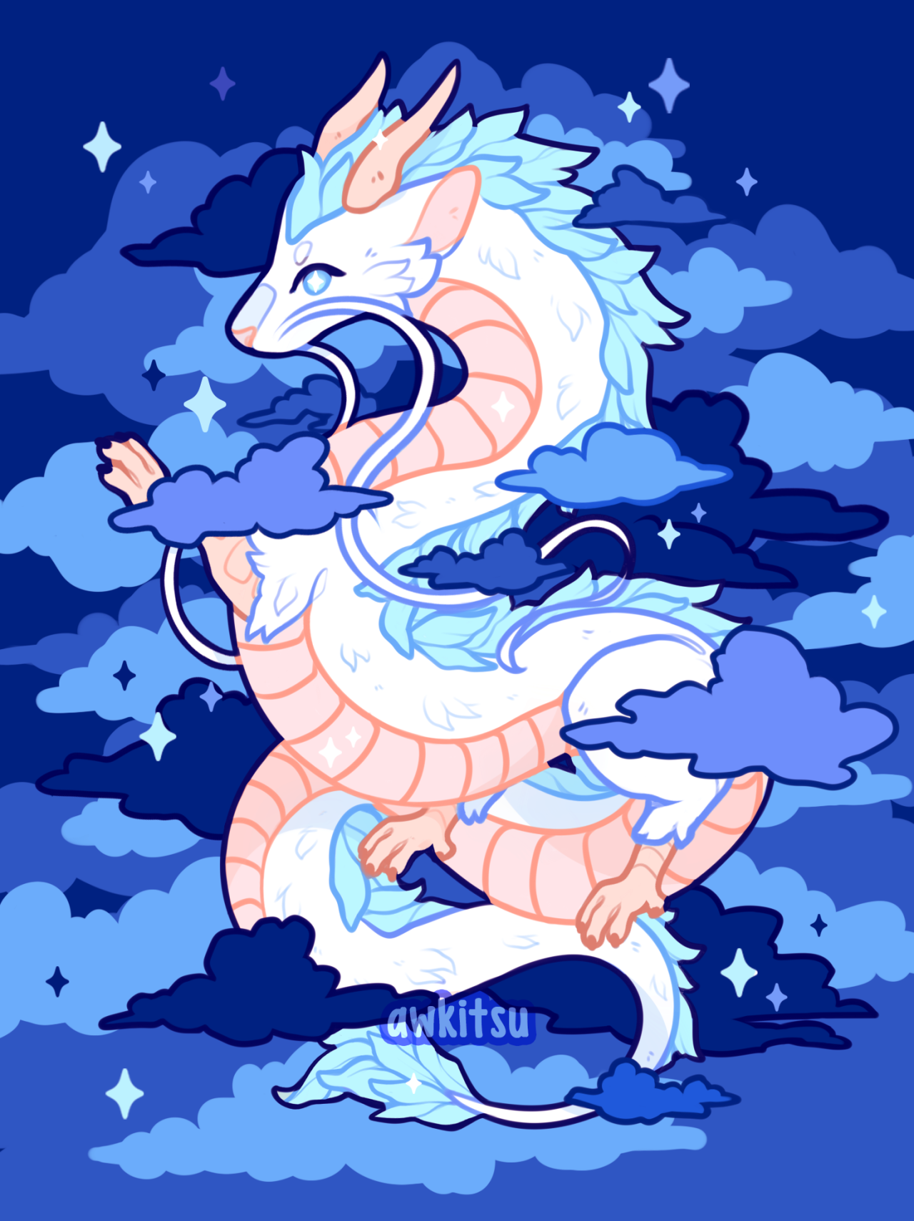 Awkitsu Dragon Haku In The Clouds ☁️ Shop ★ Twitter ★ Instagram Tumblr Pics