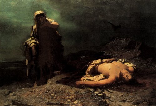 lionofchaeronea: Antigone in Front of the Dead Polynices, Nikiforos Lytras, 1865