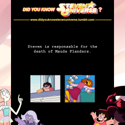 didyouknowstevenuniverse:  Source [x] Rebecca Sugar has stated that Maude’s death was a tragic, unplanned accident that happened when Steven wasn’t aiming carefully as he was firing his t-shirt cannon in the episode ‘Shirt Club’.Despite Sugar’s