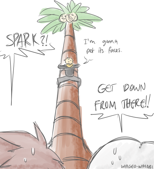 winged-wasabi: my first thought after seeing exeggutor’s new form was ‘spark would 