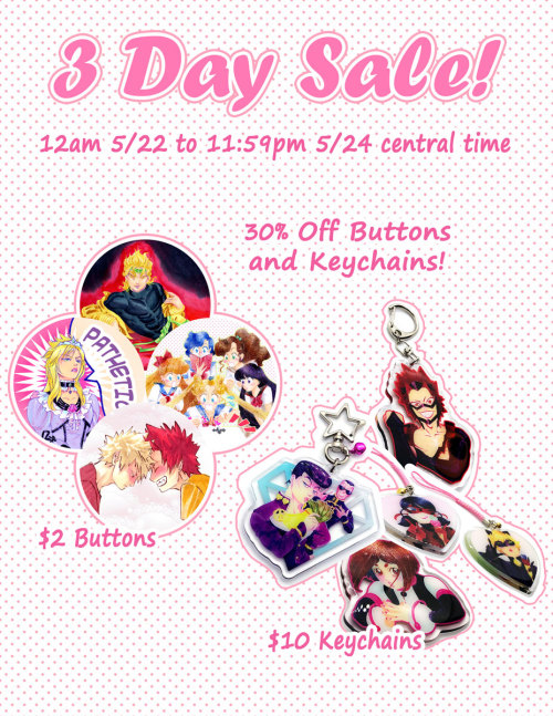 candy-fluffs: candy-fluffs: Tonight starting at 12pm US central time I’ll be having a sale since all