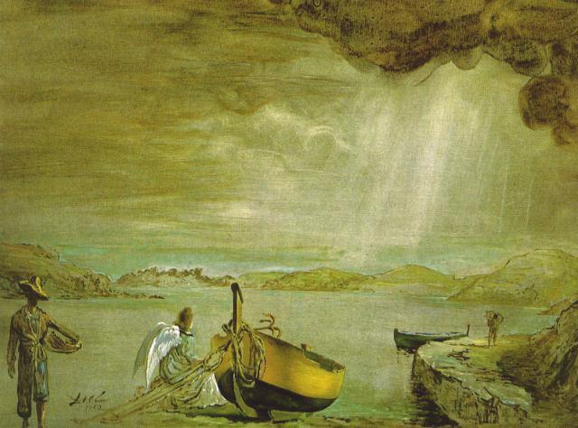 salvadordali-art:   The Angel Of Port Lligat   1952   Salvador Dali   