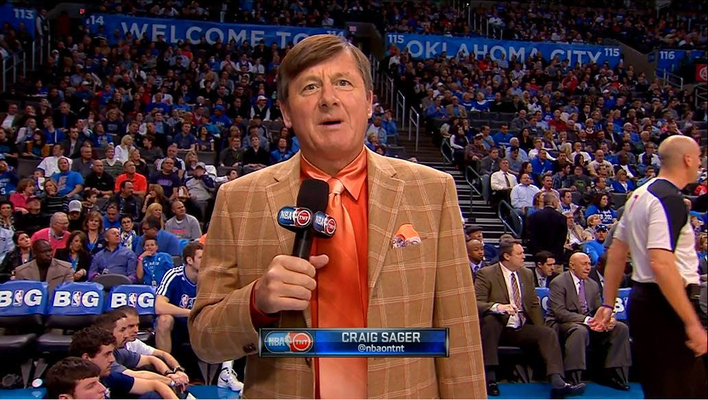 1/31/2013 - Grizzlies @ Thunder
Craig Sager 1st quarter sideline report