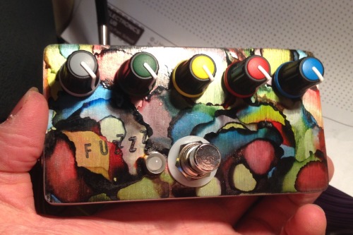 Fuzzzzz. ZVex Fat Fuzz Factory clone. Hand painted. Colour changing LED. I&rsquo;m not usually b