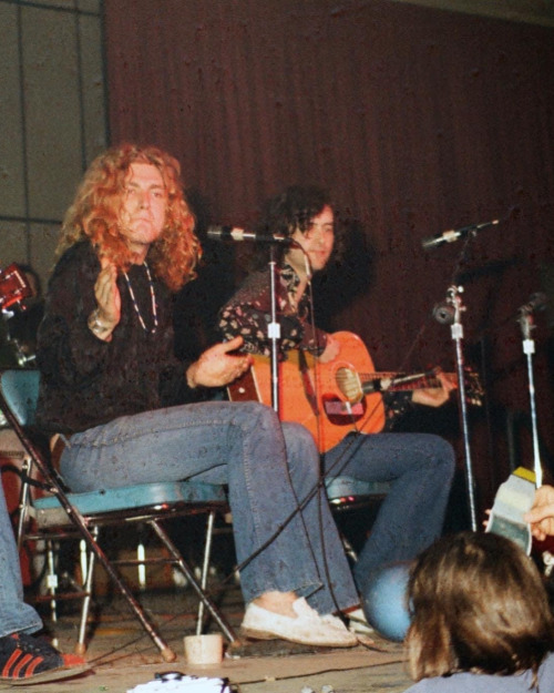 Led Zeppelin During The First Night Of The North American Tour Of 1972 At Cobo Hall, June 6.