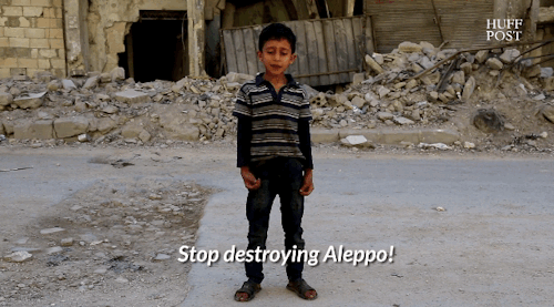 lofty-vanguard: totosunrise: huffingtonpost: These kids trapped in Aleppo have a few words for Donal