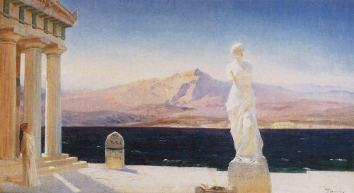 didoofcarthage:The Ghosts of Hellas by Vasily Polenovc. 1904watercolor on paperV. D. Polenov State M