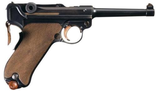 Swiss Waffenfabrik Bern Model 06/24 Luger Semi-Automatic Pistol with Shooting Prize Inscribed Grip a