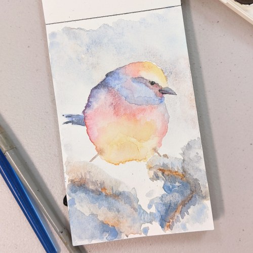 A few months ago @elleskinner wanted a subject to break in her new watercolors with, and I was (and 