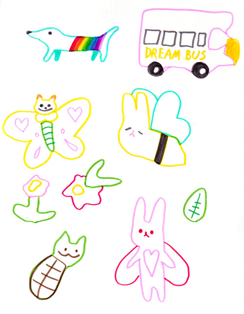 samsketchbook: so fixated on all these odd stickers i found ive been drawing the little freaks