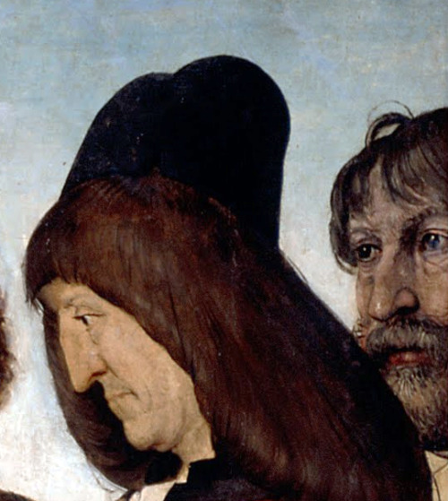 Ayne Bru - Martyrdom of St. Cucuphas (c. 1502). Detail.Cucuphas is the patron saint of hunchbacks an