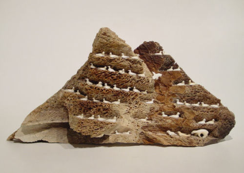 terresauvage: Emily Pangnerk Illuitok Birds Nesting in Cliffs, c.2007 ~ Born in 1943, Illuitok was a