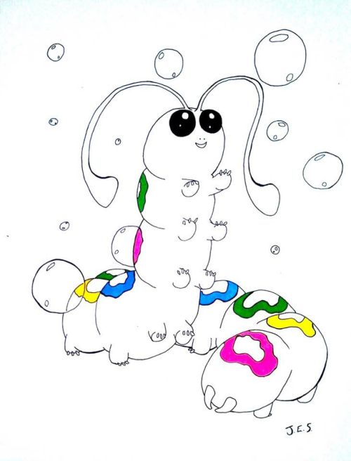 artofile: Caterpillar and bubbles! Been trying to get this posted for a week but the light has been 