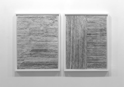 thinkingimages:  Jim Verburg Untitled (the line between #1 and #2), 2014, charcoal and powdered graphite on translucent tape, cut and arranged on cotton paper. Part of the solo exhibition Afterimage, Galerie Nicolas Robert Montreal. 
